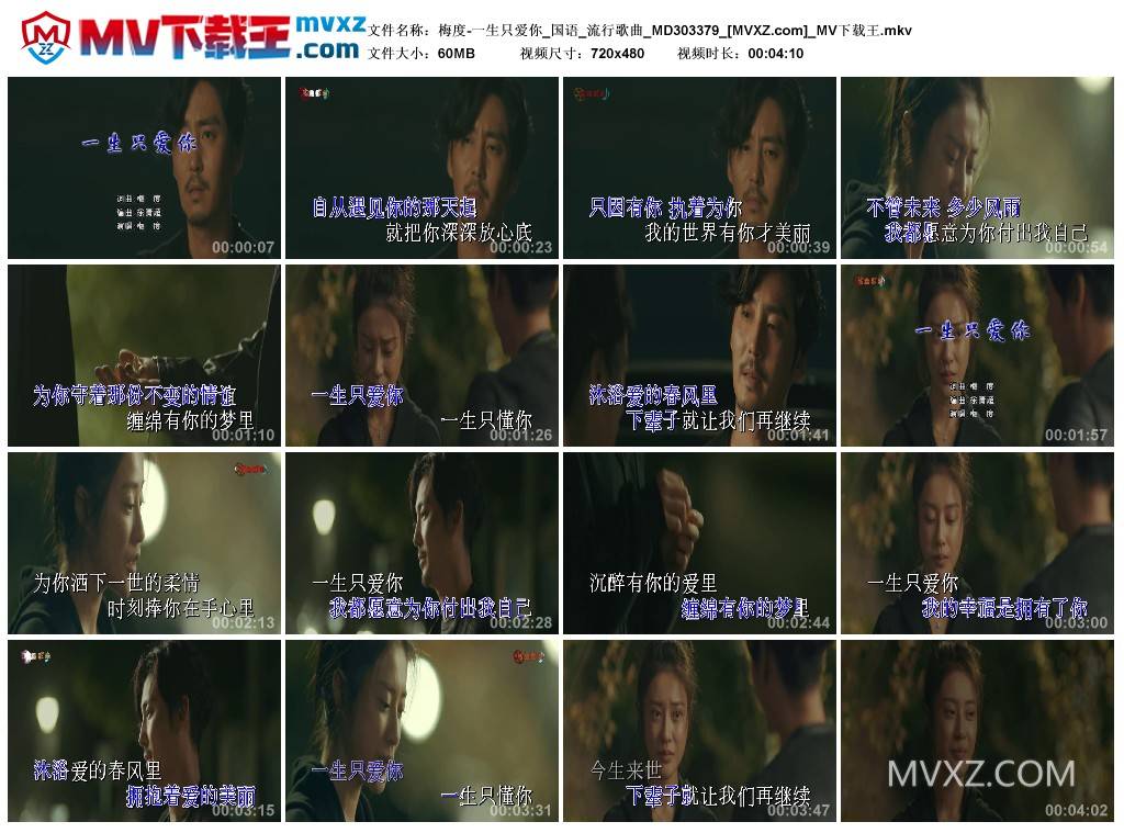 梅度-一生只爱你_国语_流行歌曲_MD303379
